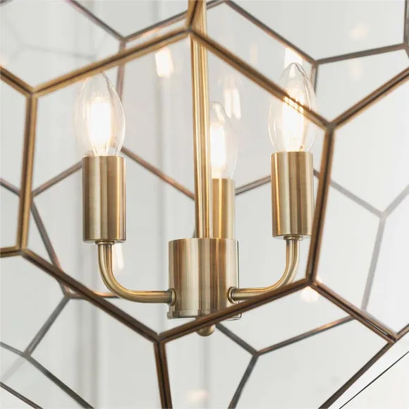 Vogue Hillier 3 Light Hexagon Pendant Light 5