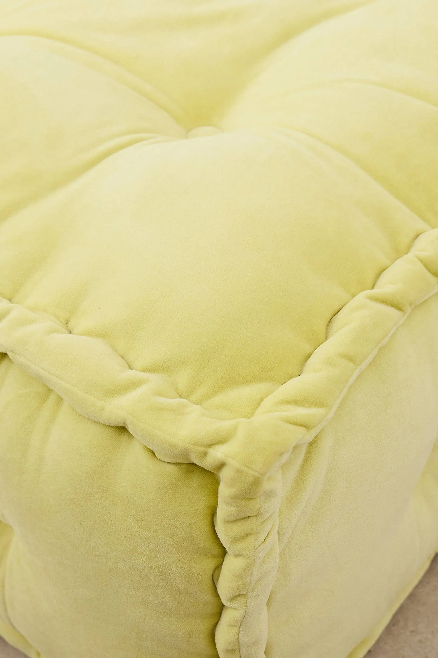 Reema Velvet Two-Seater Floor Cushion - Yellow 6