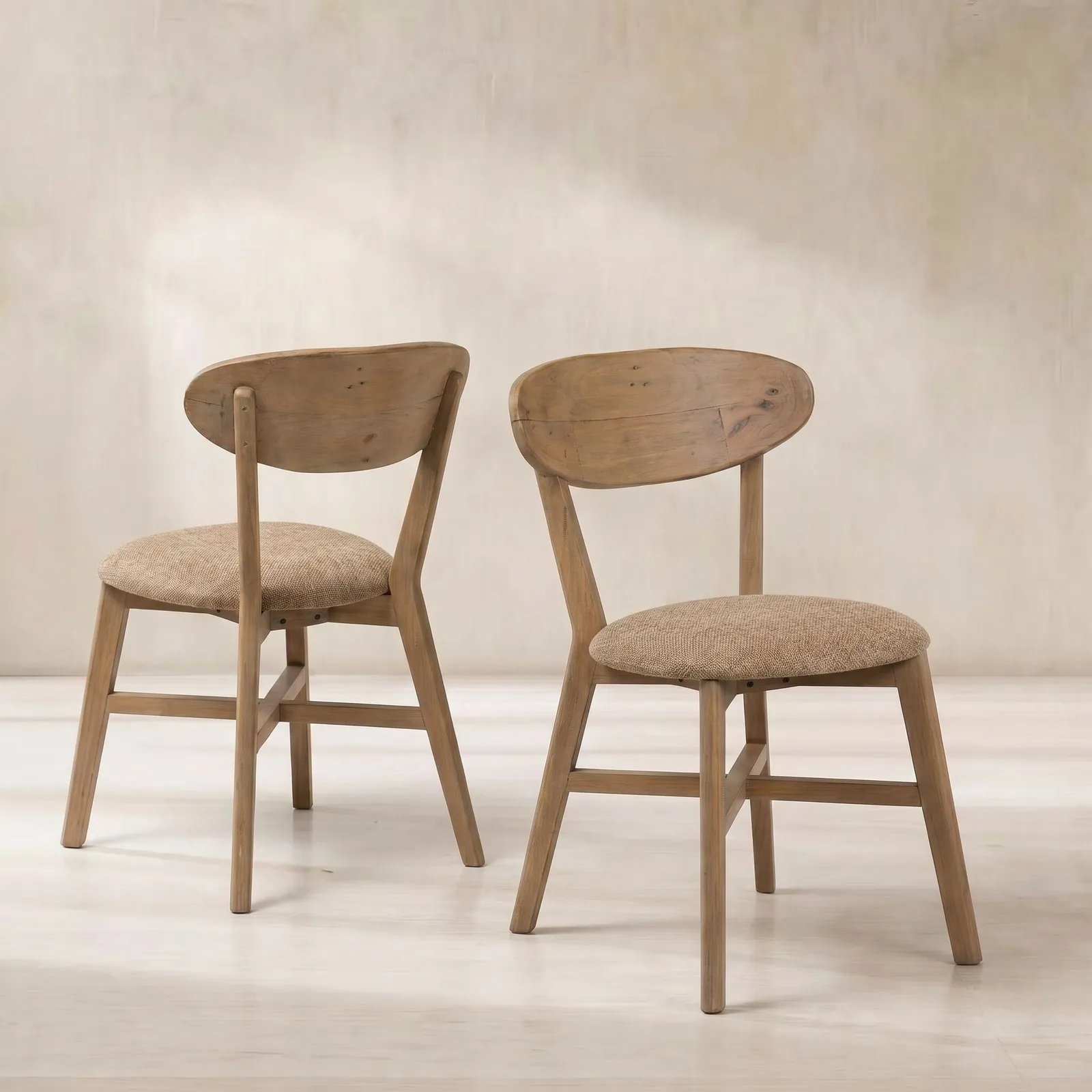 Lathan Dining Chair, Brown Fabric | Barker & Stonehouse