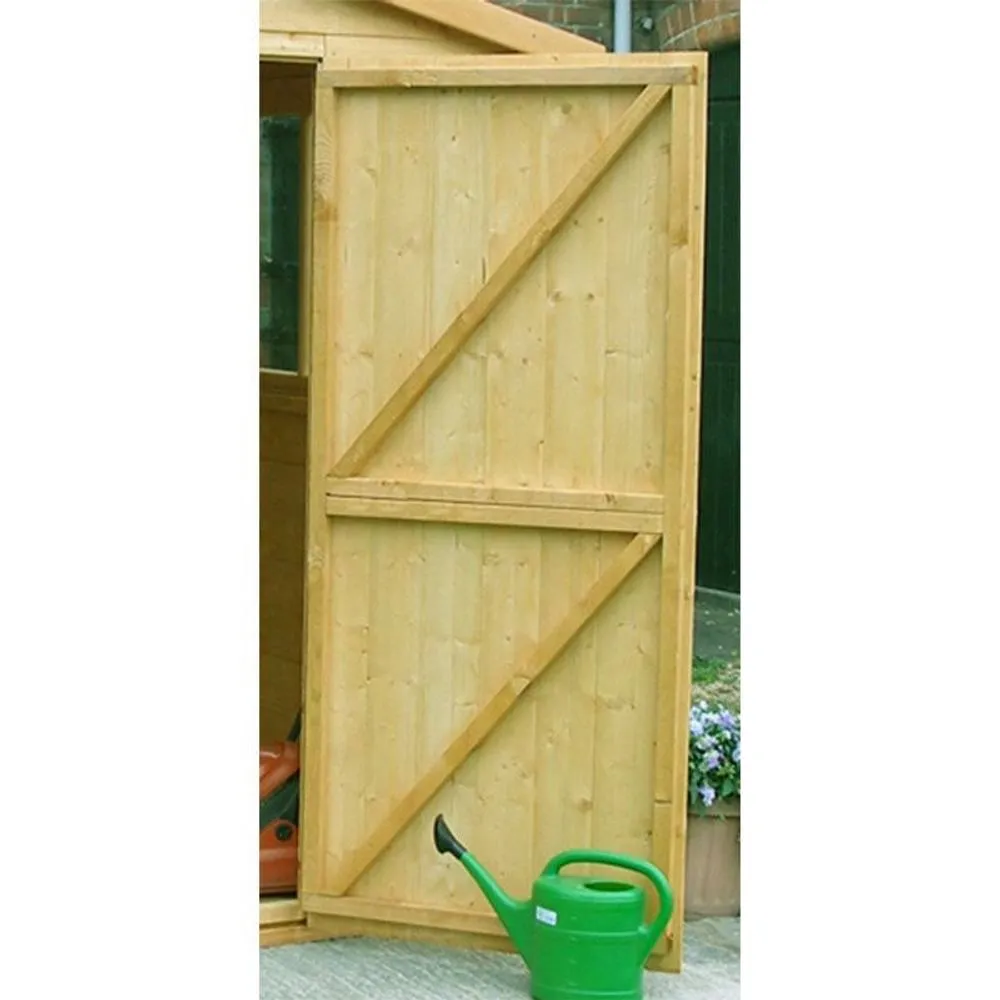 Shires Lewis 4 x 6 Feet Premium Apex Double Door with One Opening Window in Light Tan 4