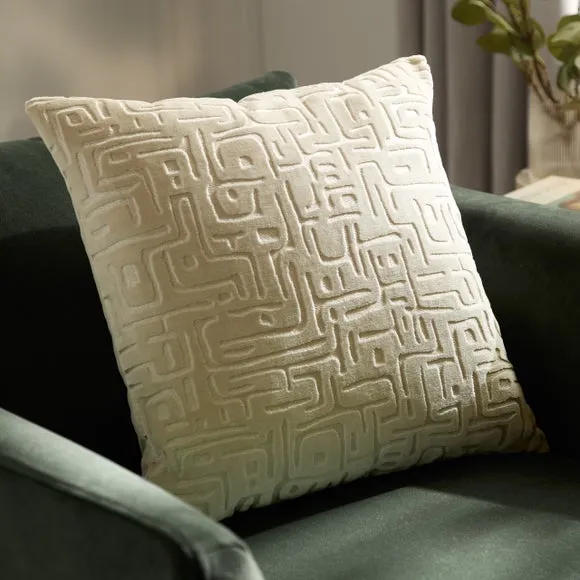 Hoem Soren Geometric Velvet Square Cushion