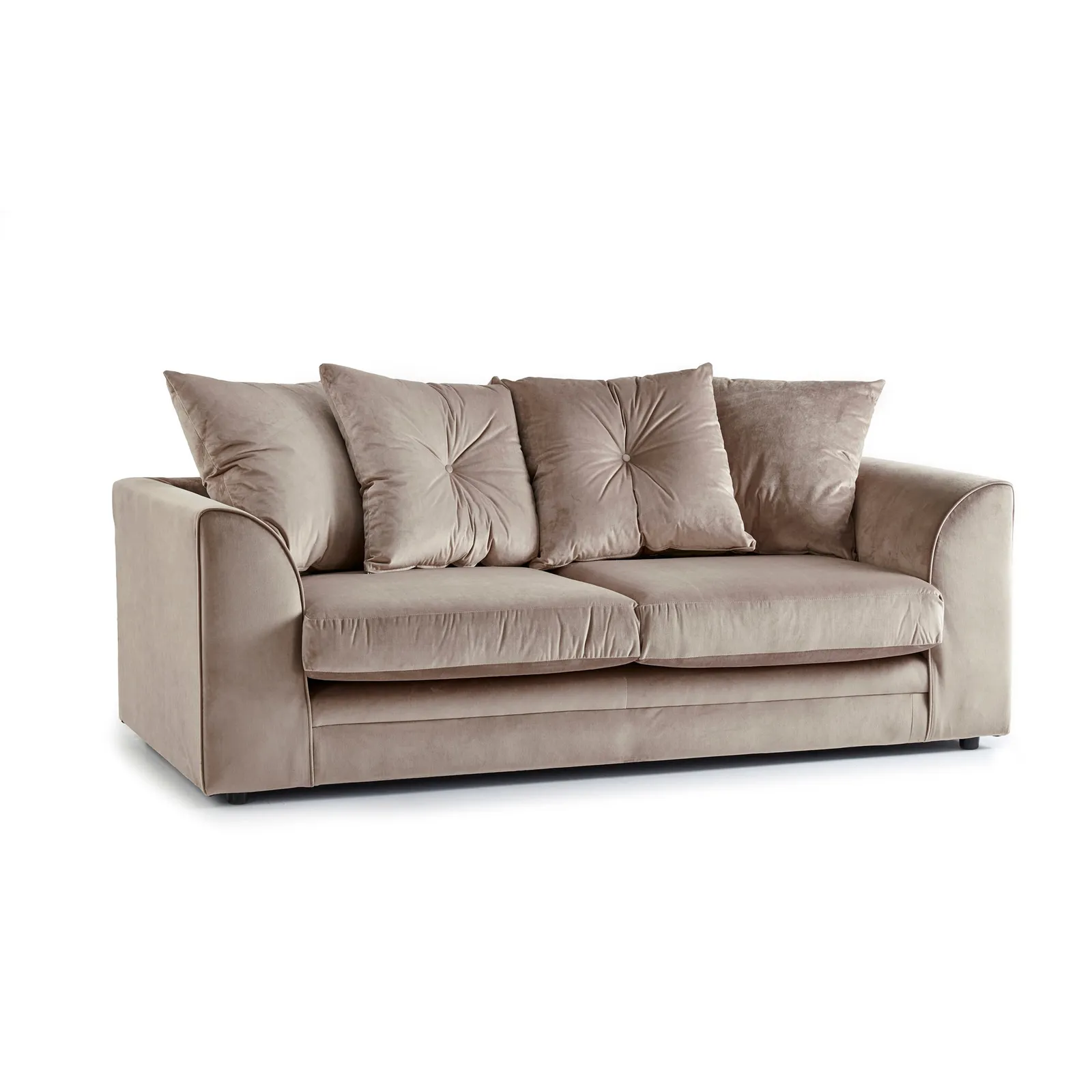 Blake 3 Seater Velvet Sofa Beige