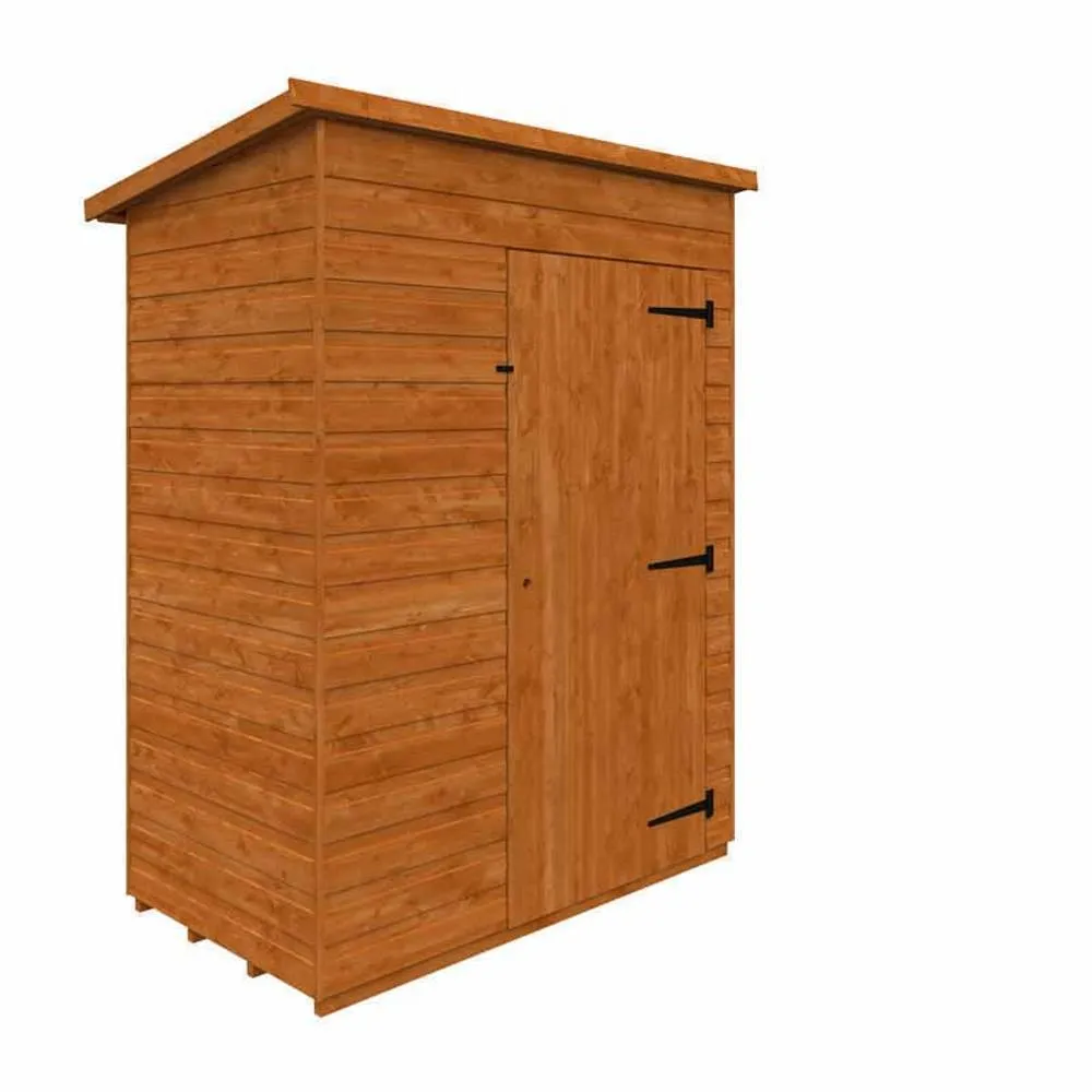 Buttercup Farm 5 x 3 Feet Toolshed 12mm Shed - Solid Wood/Softwood/Pine in Burnt Orange
