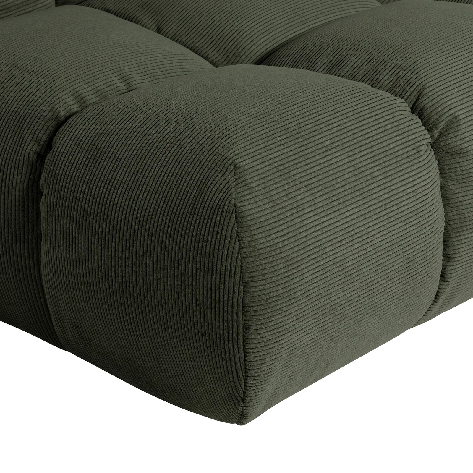 Bryce 2 Seater With Armrest Right Modular Sofa, Green Fabric | Barker & Stonehouse 3
