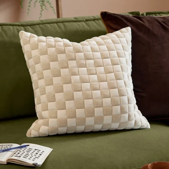 Furn. Softie Checkerboard Square Cushion 1