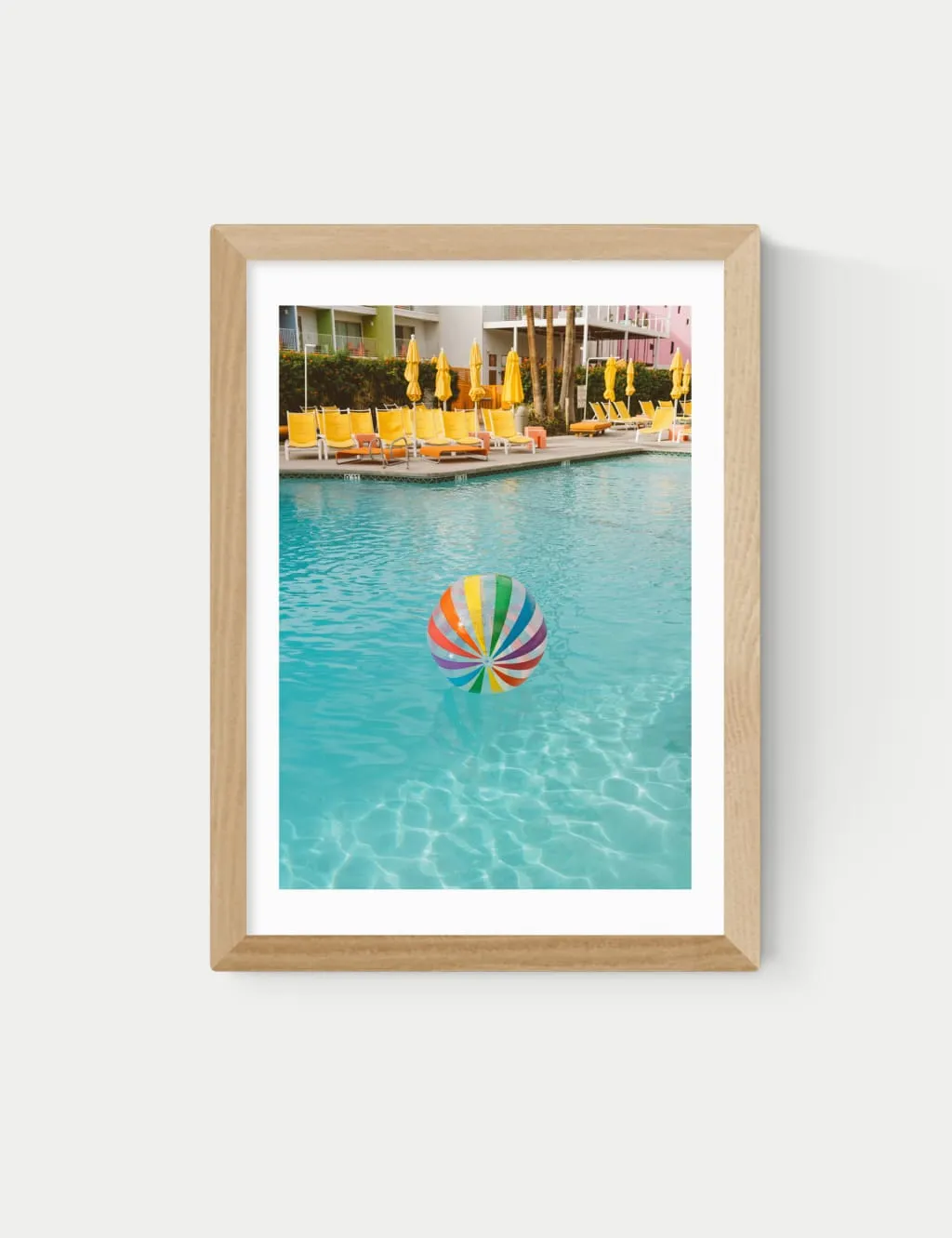 East End Prints Palm Springs Pool Day Framed Art Natural