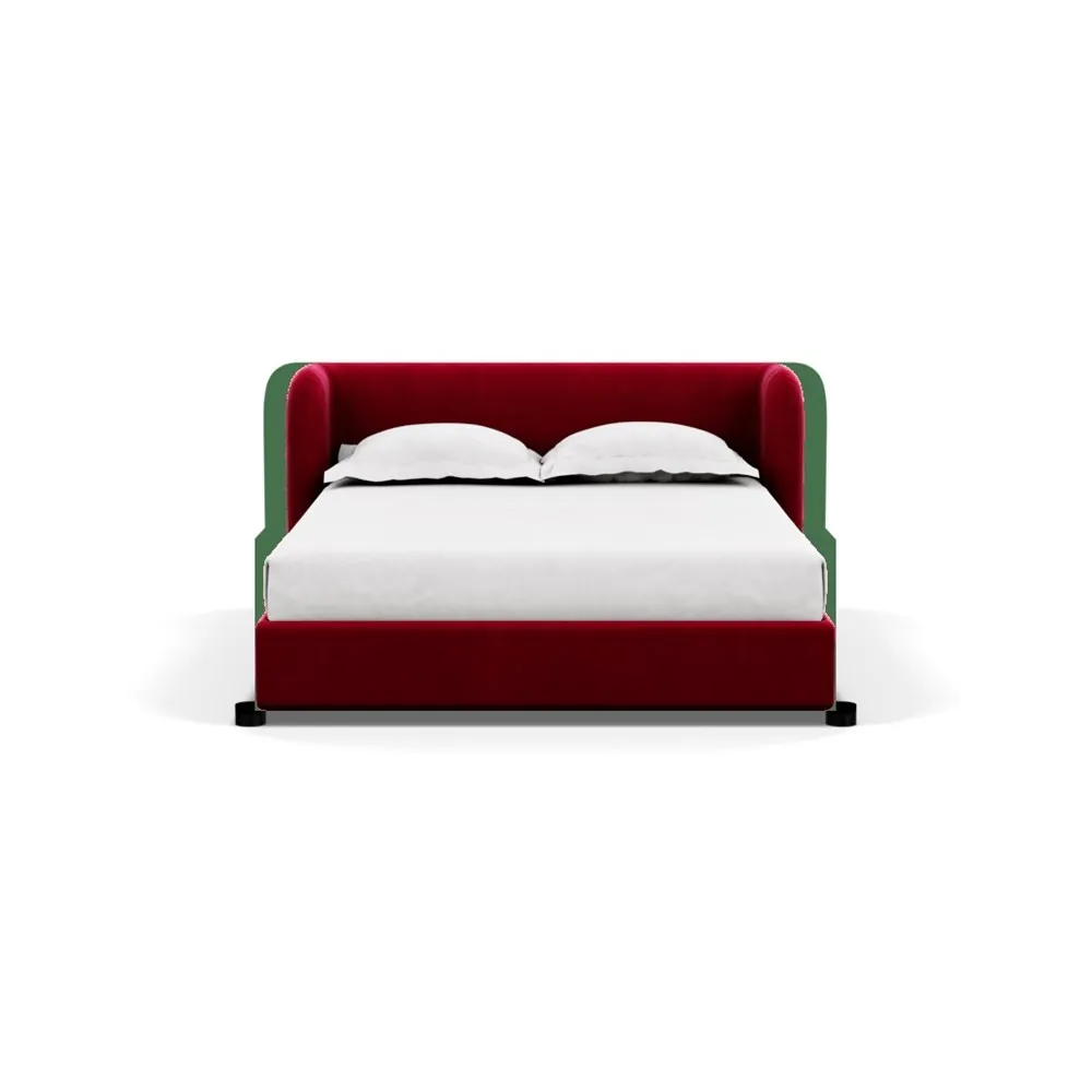 Heal's Group Bed King Varese Velvet Mulberry