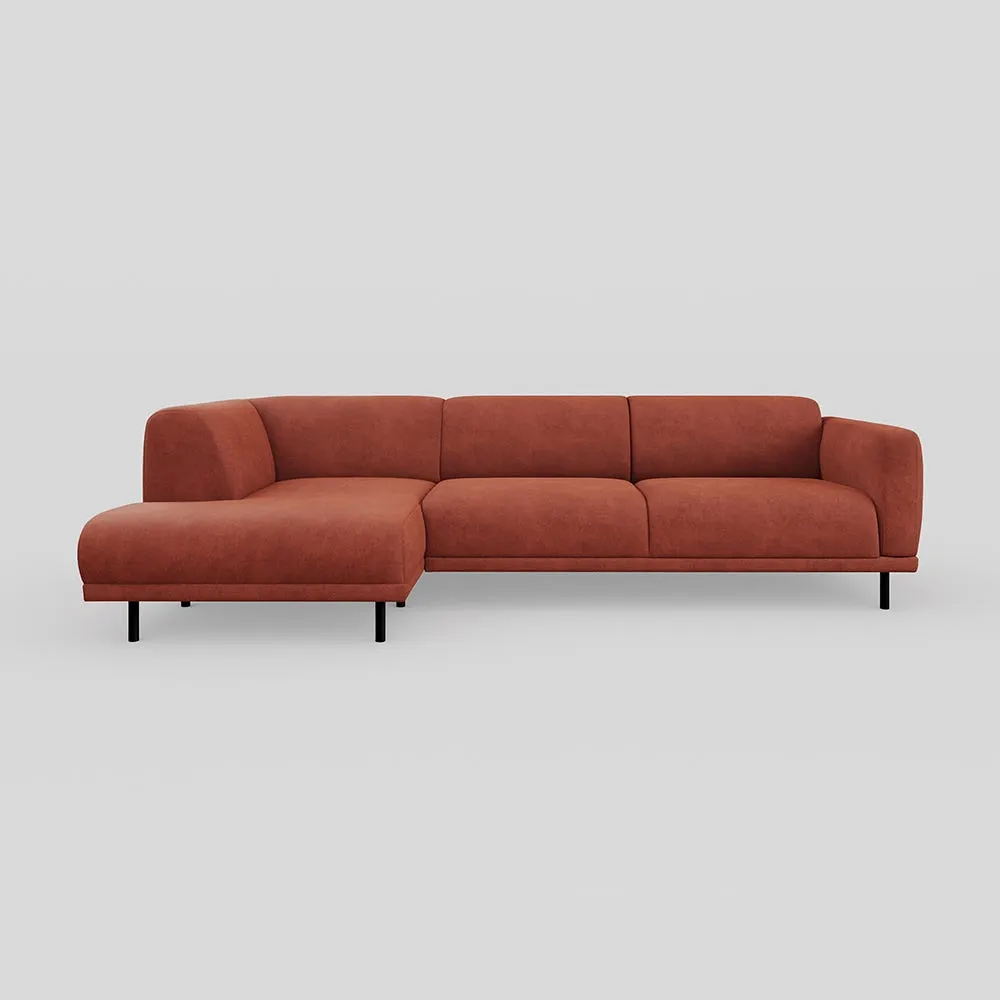 Heal's Harri 3 Str Chaise Sofa LHF Smart Luxe Velvet Tawny 1