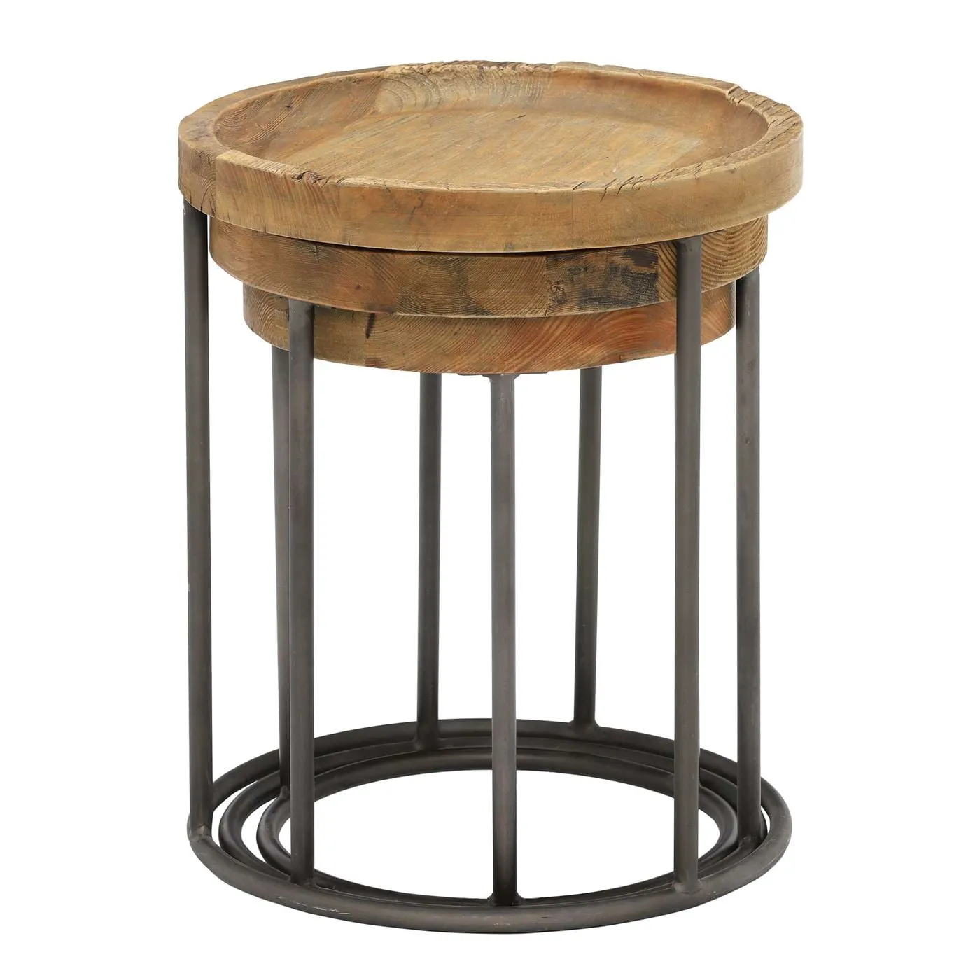 Keeler Set Of 3 Round Tables, Round, Pine Wood | Barker & Stonehouse 6