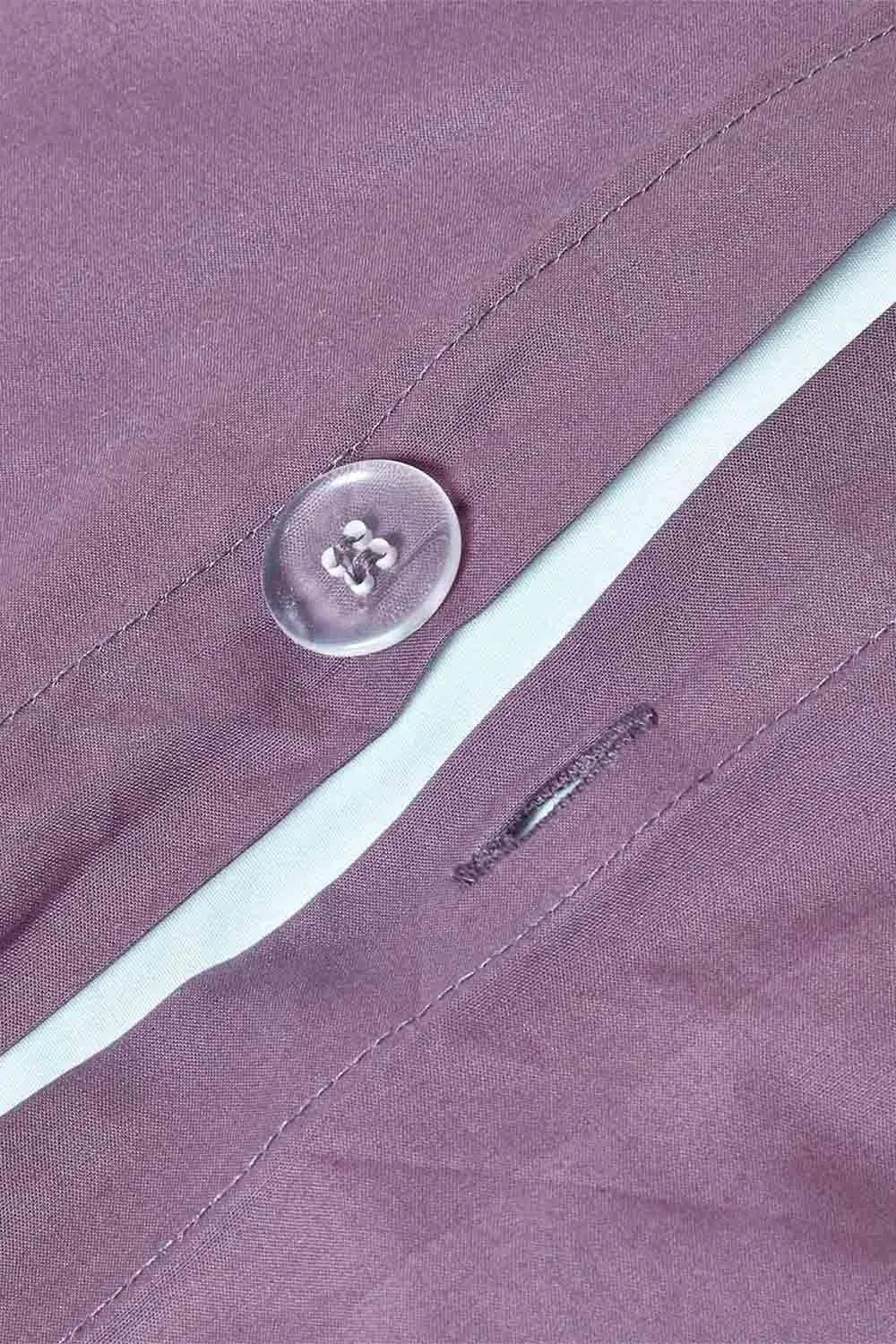 Homescapes Egyptian Cotton Duvet Cover with Pillowcase, 200 TC in Grape 3