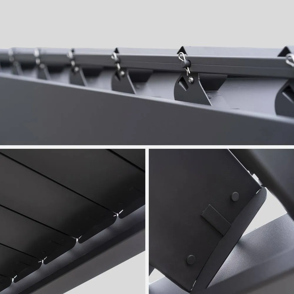 sweeek Louvered pergola aluminium 6x3m in Dark Grey 6
