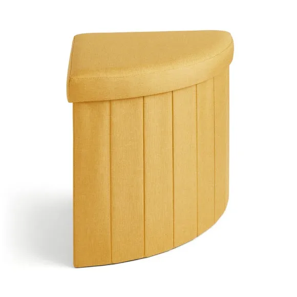 Faux Linen Corner Ottoman 3