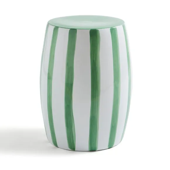 Beatrice Striped Ceramic Side Table 3