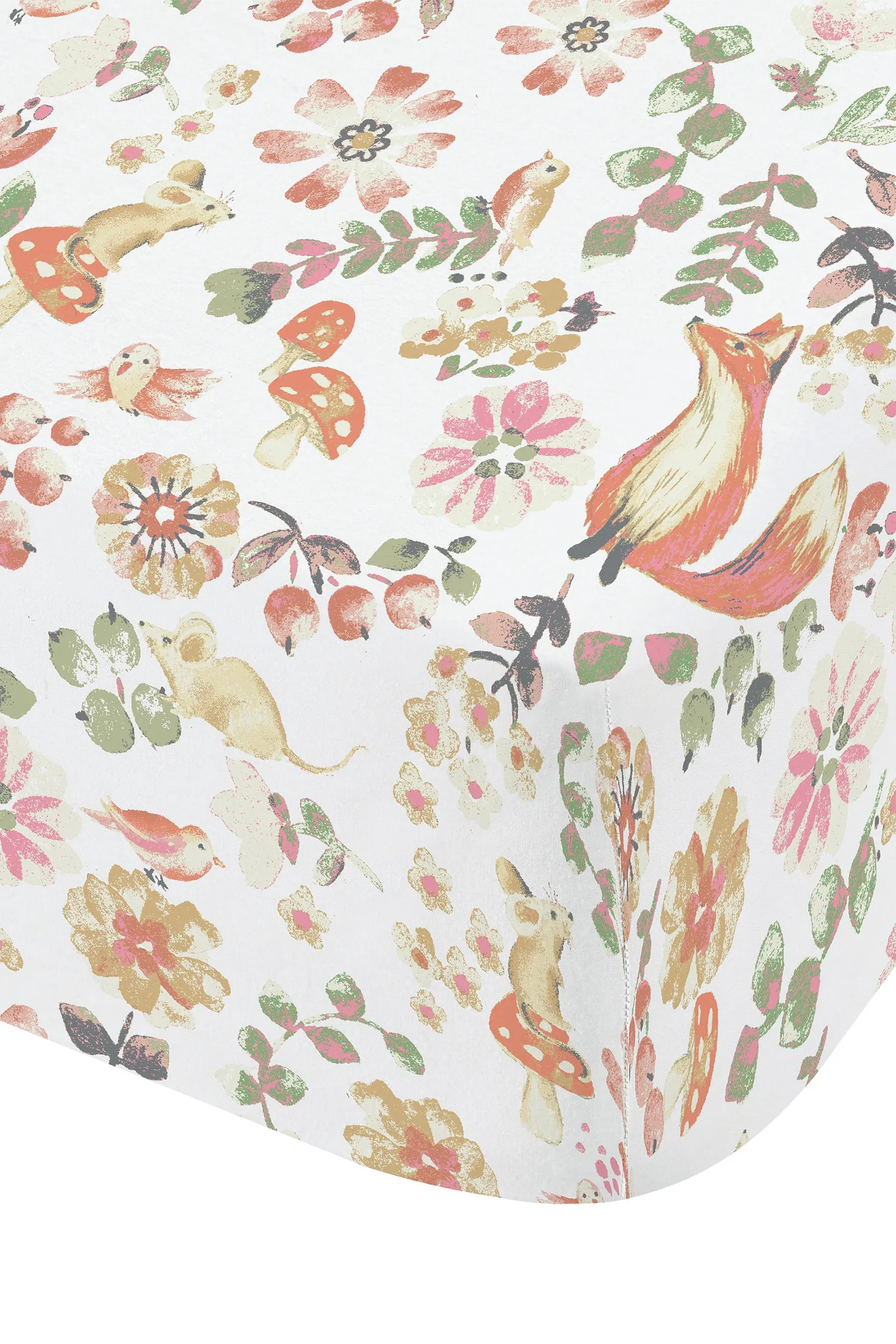 Catherine Lansfield 'Enchanted Butterfly' Fitted Sheet in Pink 2