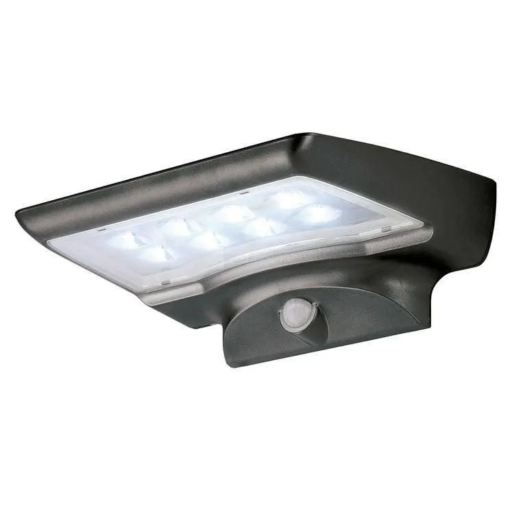 Netlighting Solar LED Outdoor Surface Mounted Wall Light Black IP44