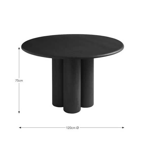 Alora 4 Seater Round Dining Table 6