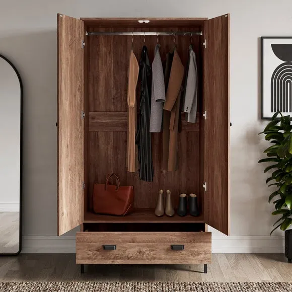 Fulton Double 1 Drawer Wardrobe 2