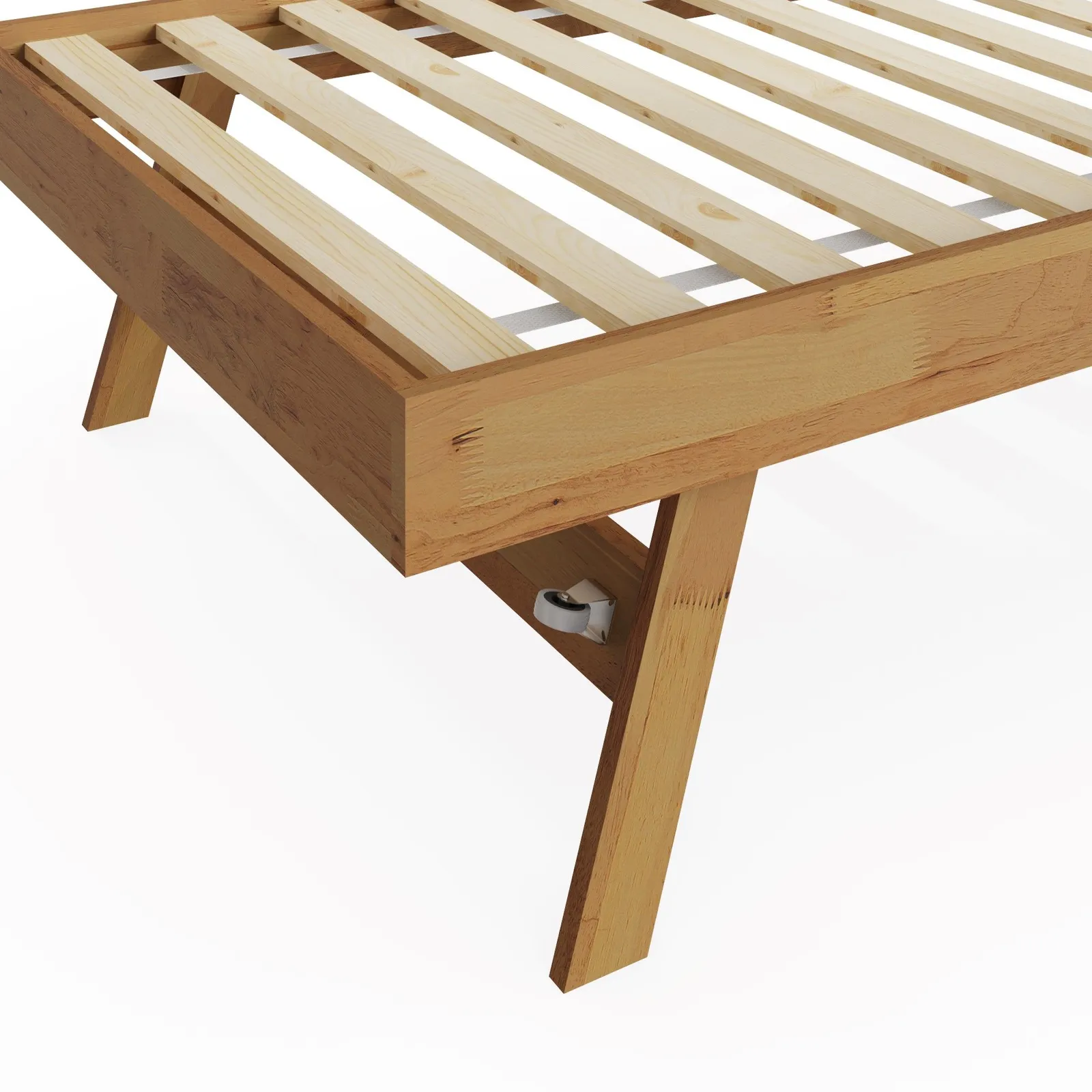 GFW Madrid Wooden Trundle Bed in Light Oak 5