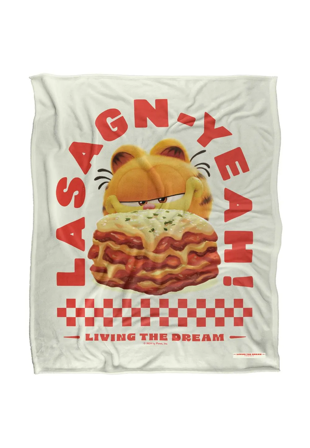 Garfield (2024) Living The Dream Silky Touch Super Soft Throw Blanket 152 X 127 cm in White