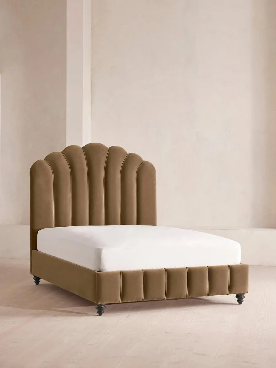 Manette Bed, Super King, Velvet, Truffle
