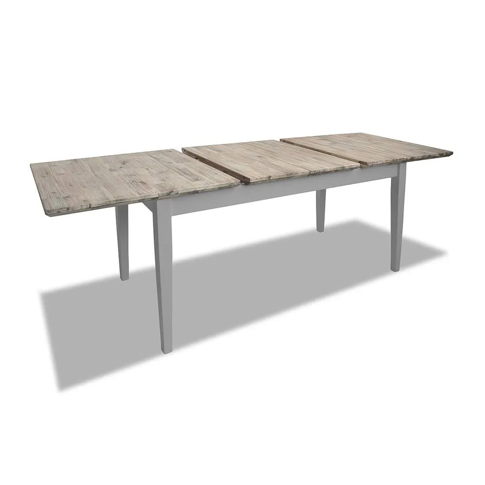 Statement Furniture Florence Rectangle Extendable Kitchen Dining Table in Light Grey 5