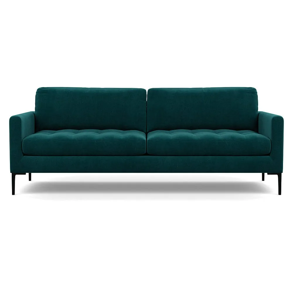 Heal's Eton 4 Seater Sofa Smart Luxe Velvet Ocean Black Feet 1