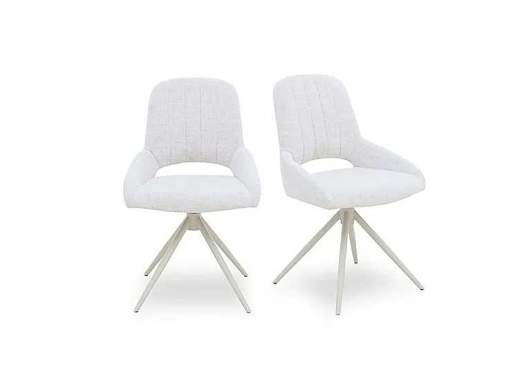 Pebble Pair of Swivel Dining Chairs