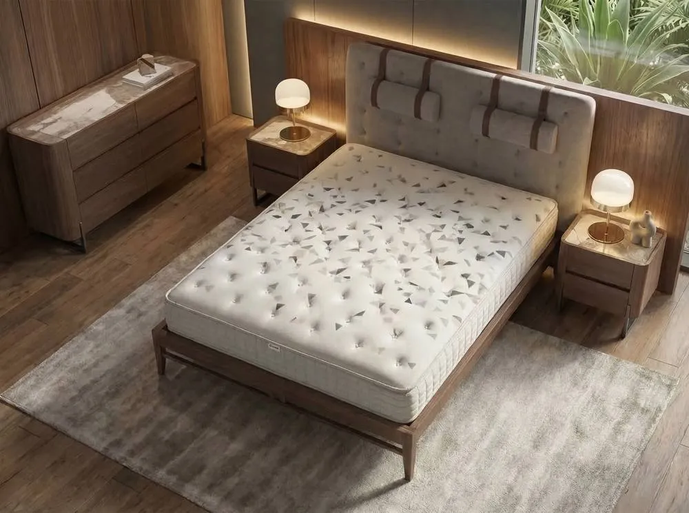 Angel Cerda Natural-Latex Hybrid Mattress with 7-Zone Pocket Springs in White 4