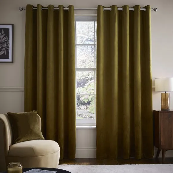 Luxe Velour Eyelet Curtains (Blackout Available) 2