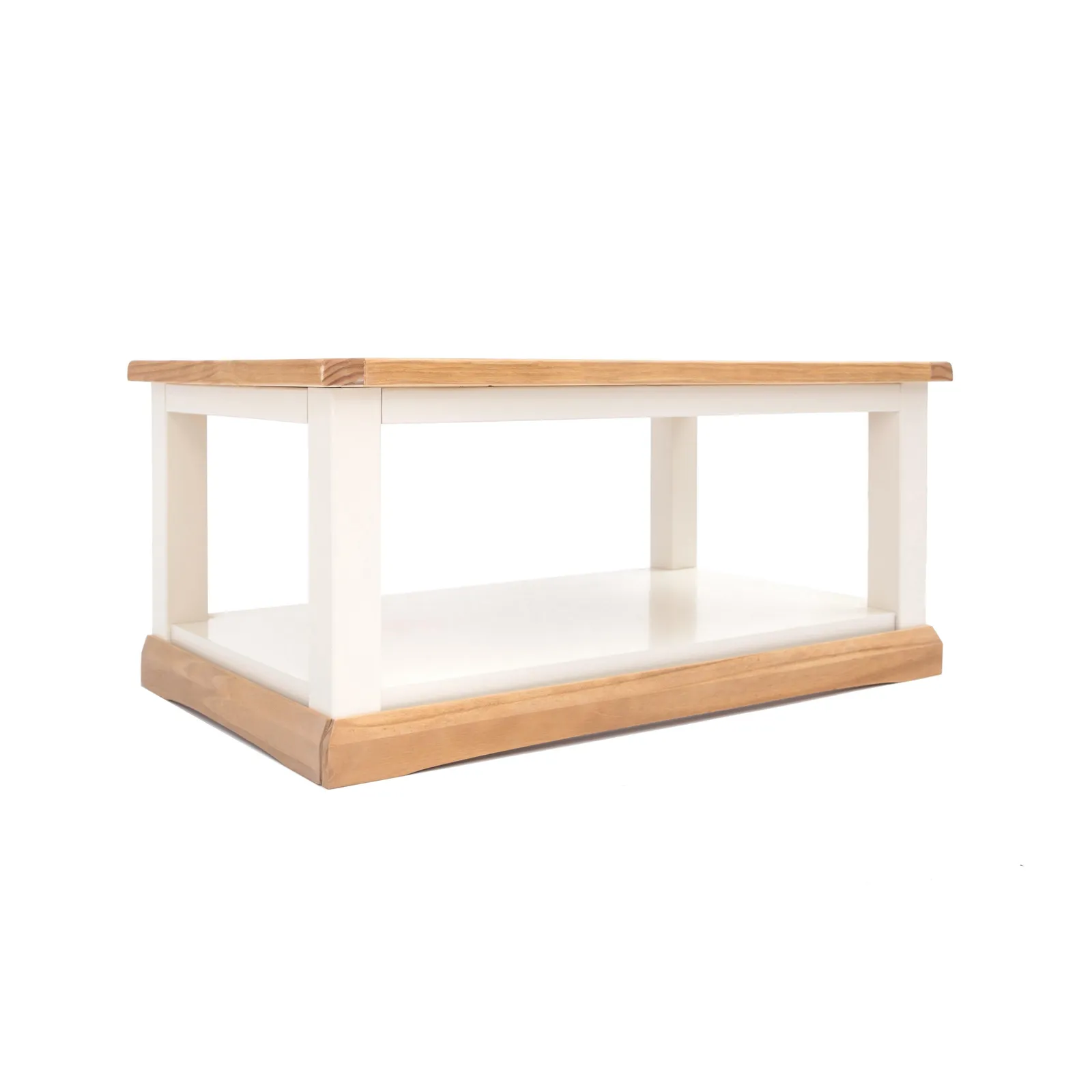 Cabinet Bits Coffee Table with Shelf - H45 W100 D60cm in Off-White 2
