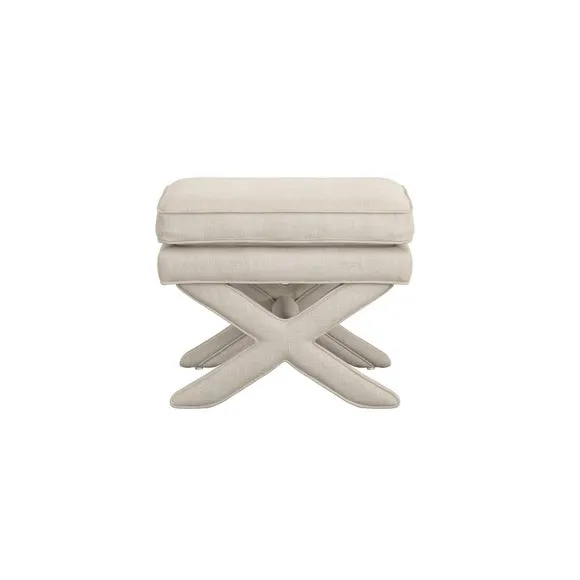 Rhode Linen Blend Footstool 2