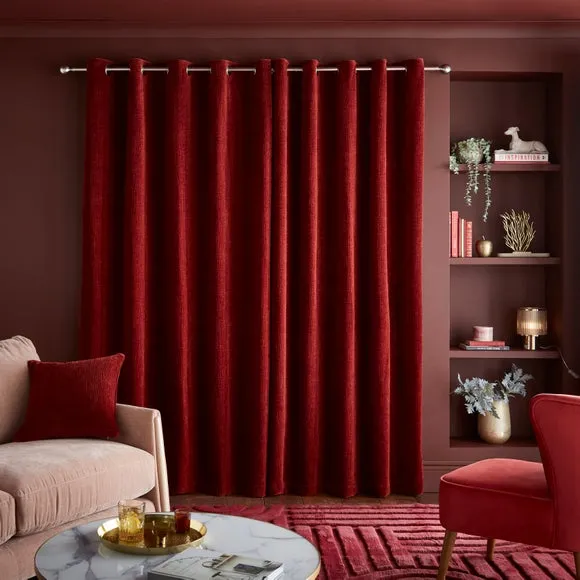 Luxe Textured Chenille Eyelet Curtains 4