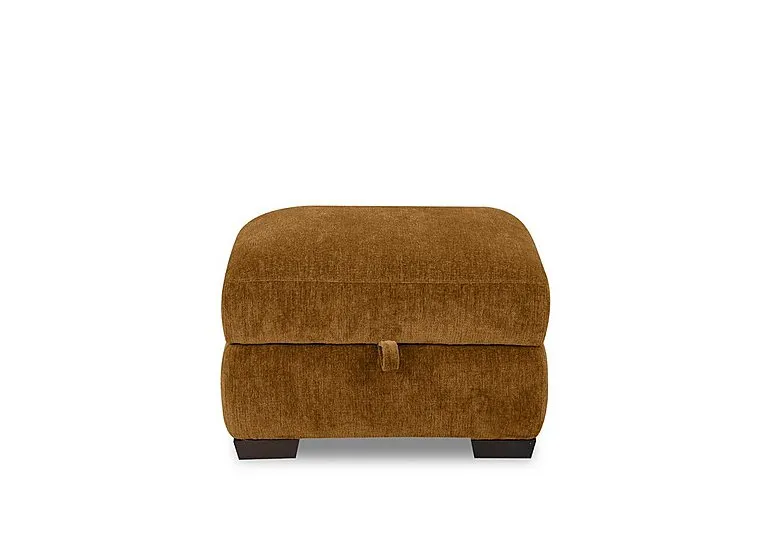 Saffron Fabric Storage Footstool