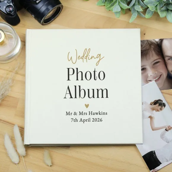 Personalised Free Text Square Wedding Photo Album