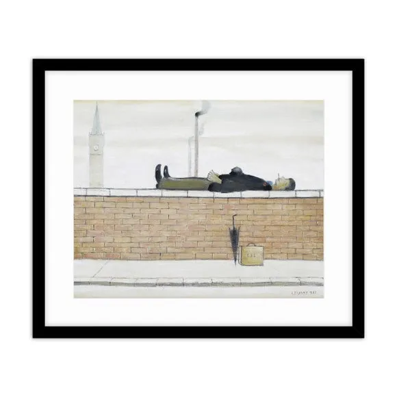 A Man Laying on a Wall 1957 Lowry Framed Print 2
