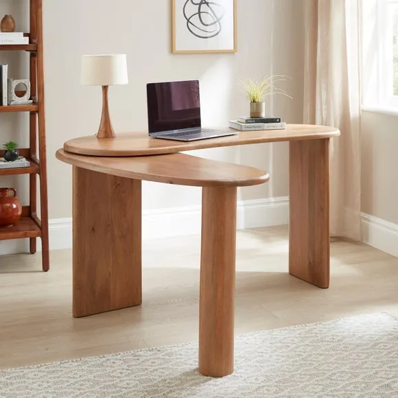 Ludo Swivel Desk, Mango Wood 3