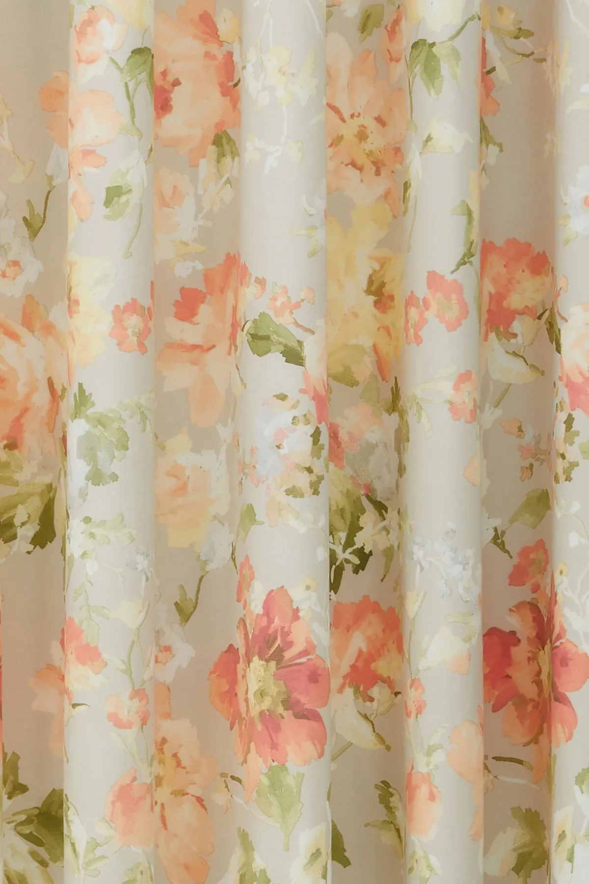 Dreams & Drapes 'Florette' Hand Painted Floral Print Light Filtering Eyelet Curtains in Natural 3