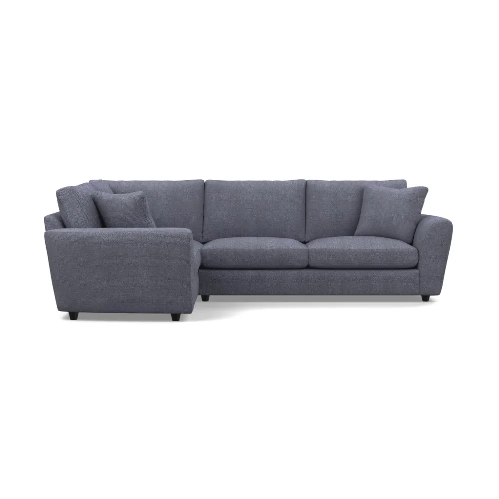 Heal's Snooze Left Hand Facing Corner Sofa Tejo Recycled Teal Black Feet