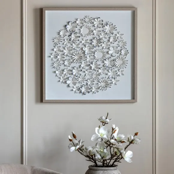 Cedar and Sage Floral Detail Framed Wall Art