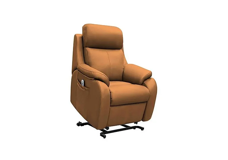 Kingsbury Small Leather Lift and Rise Chair - Cambridge Tan