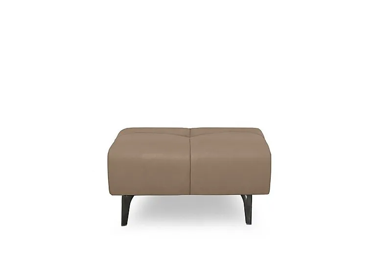 Sienna Leather Large Footstool - Montana Barley