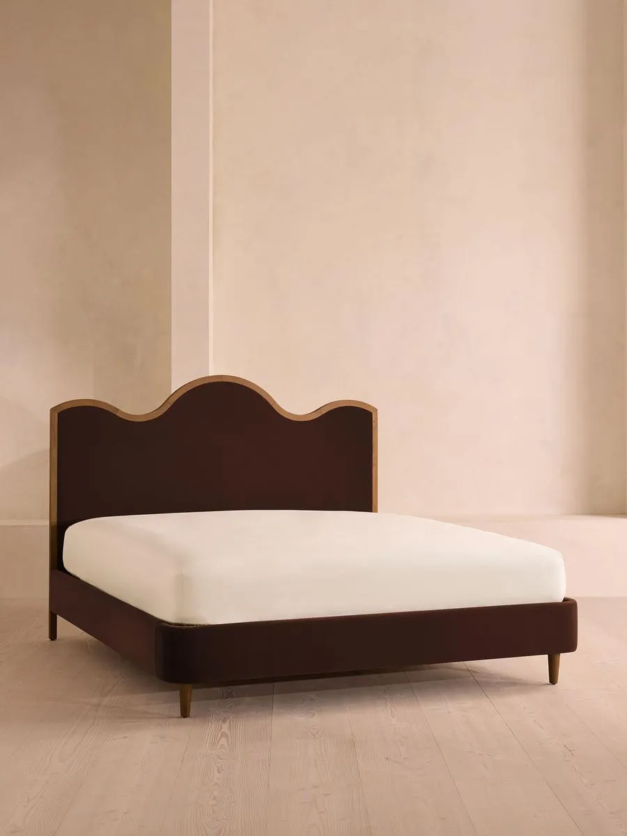 Aubrey Bed, Super king, Velvet, Chocolate