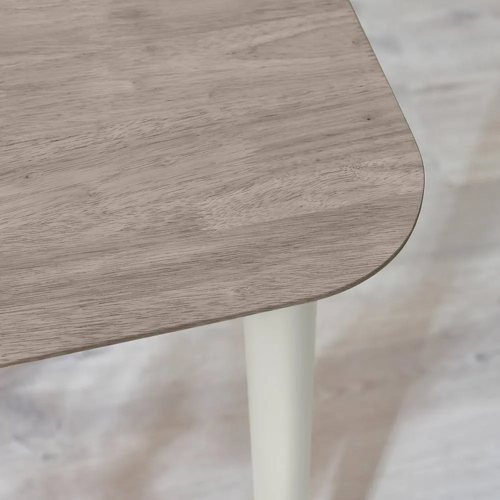 FurnitureboxUK Lynton Rectangular White & Grey Wood 6 Seater Dining Table 4