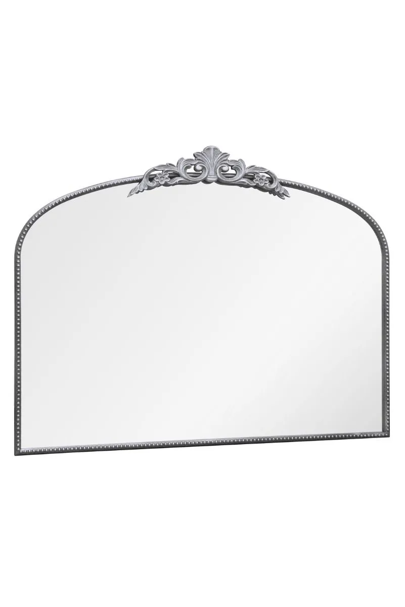 MirrorOutlet Silver Metal Framed Classic Arched Wall Mirror 40" X 31" (102 X 80CM) 4