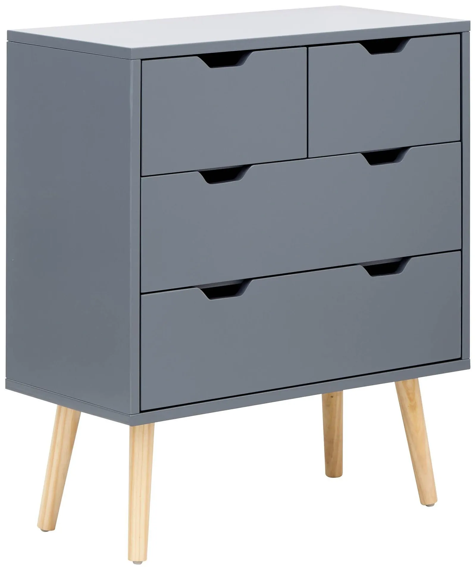 GFW Nyborg 2+2 Drawer Chest in Dark Grey 2