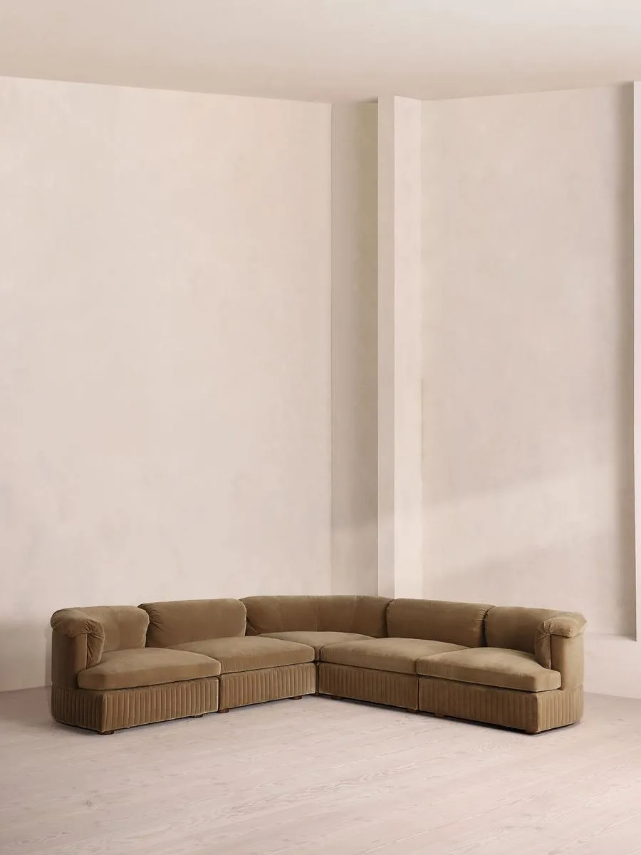 Oona Modular Sofa, Corner Sofa, Velvet, Truffle