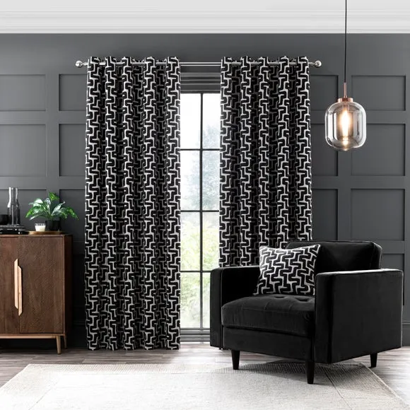 Sonora Chenille Eyelet Curtains 2