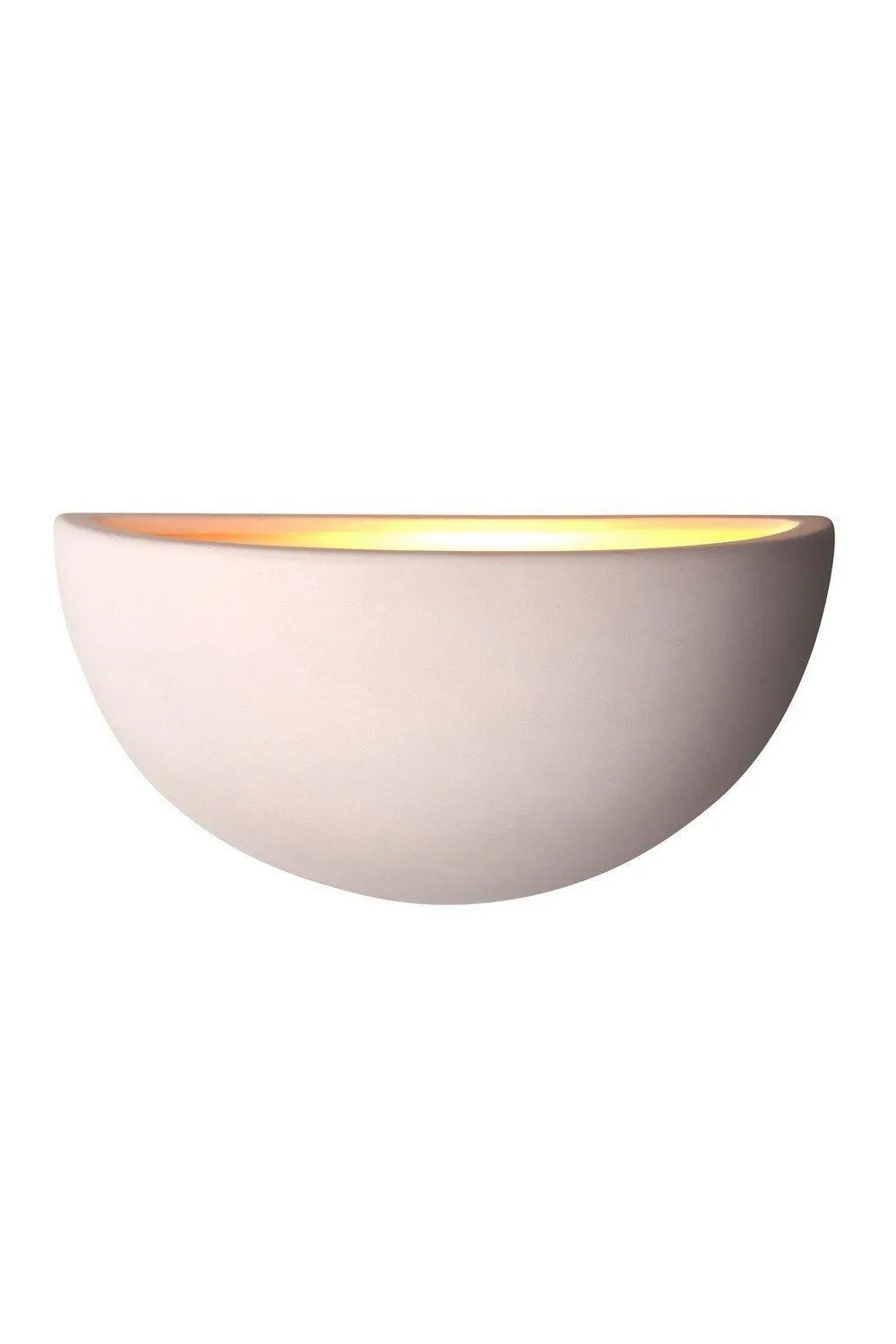 Netlighting Pride 1 Light Indoor Wall Uplighter Unglazed Ceramic E27 in White