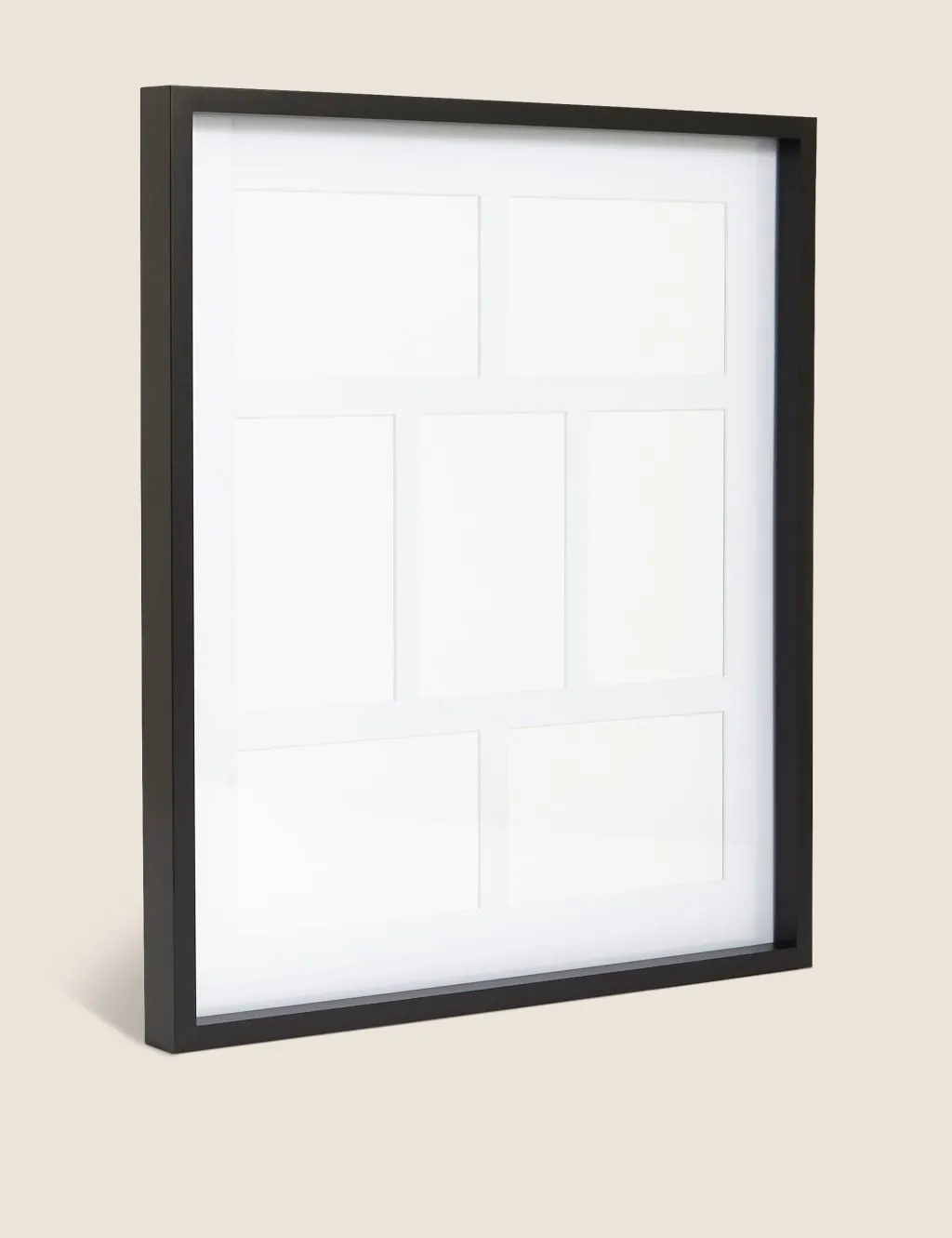 M&S 7 Aperture Photo Frame 4x6 inch Black
