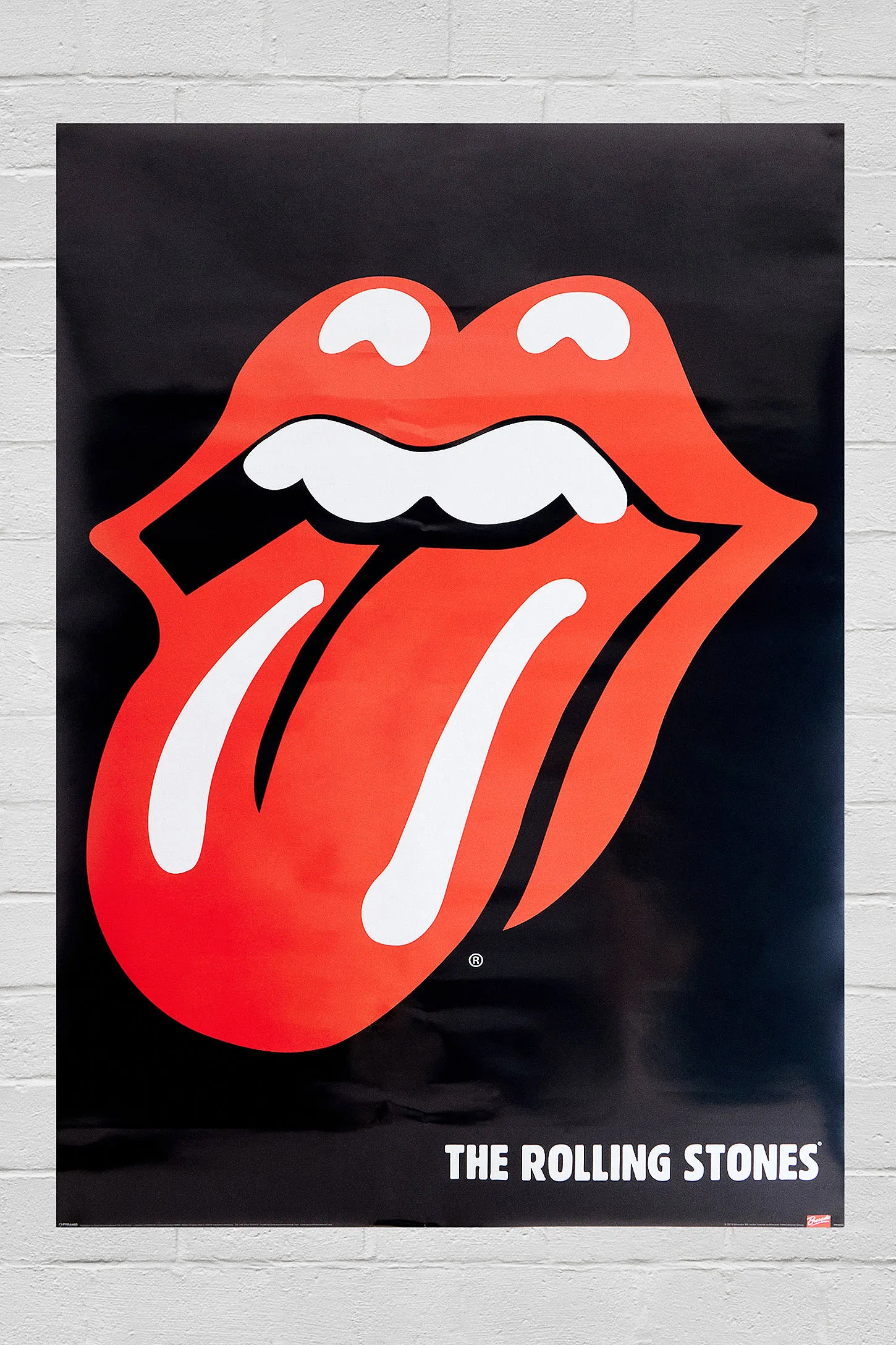 Rolling Stones 61x91cm Wall Art Print - Black